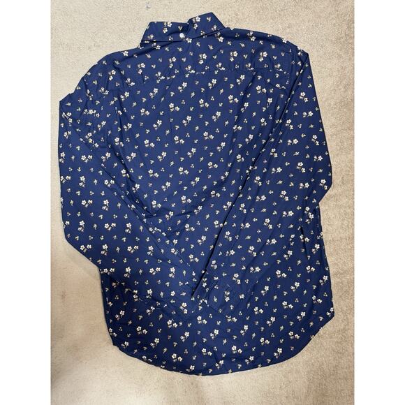 GAP Long Sleeves- Men's Button Down Shirt Floral Size XL Preppy - Picture 2 of 6